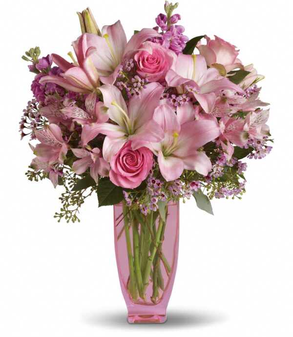 Pink Bouquet with Pink Rosses